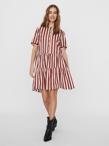 VERO MODA Shirt Dress 'Delta' in Brown