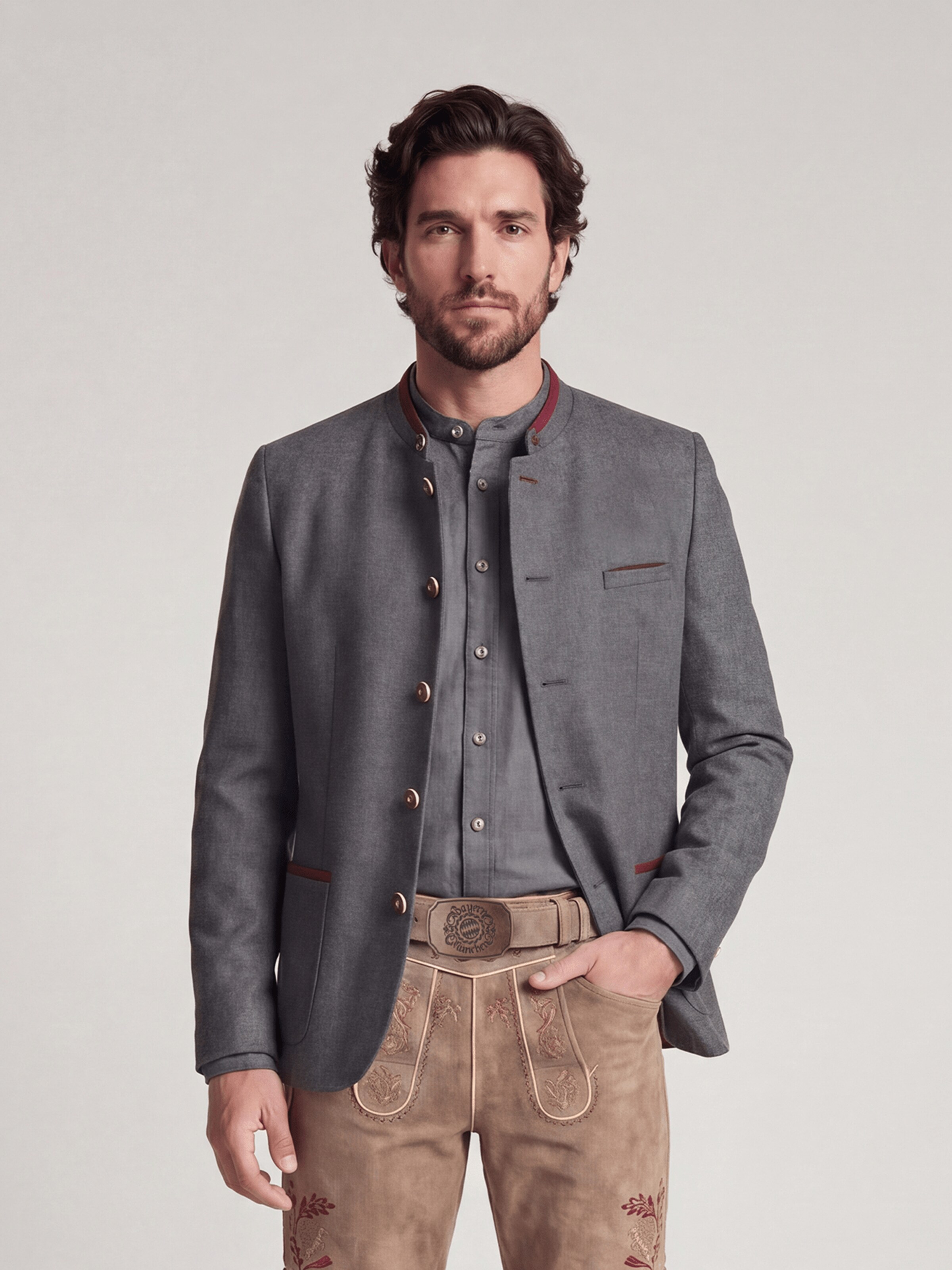 SPIETH & WENSKY Janker in Grey: front