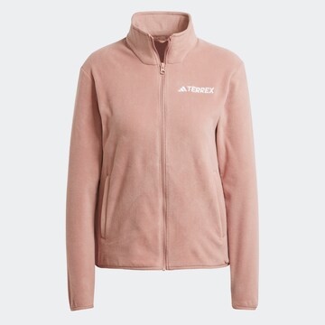 ADIDAS TERREX Athletic Fleece Jacket in Pink