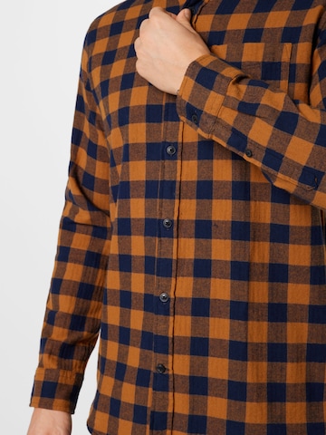 JACK & JONES Regular fit Button Up Shirt 'CHESTER' in Orange