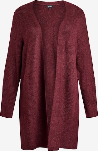 ZizziŠiroki kardigan 'Fjul' - crvena boja: prednji dio