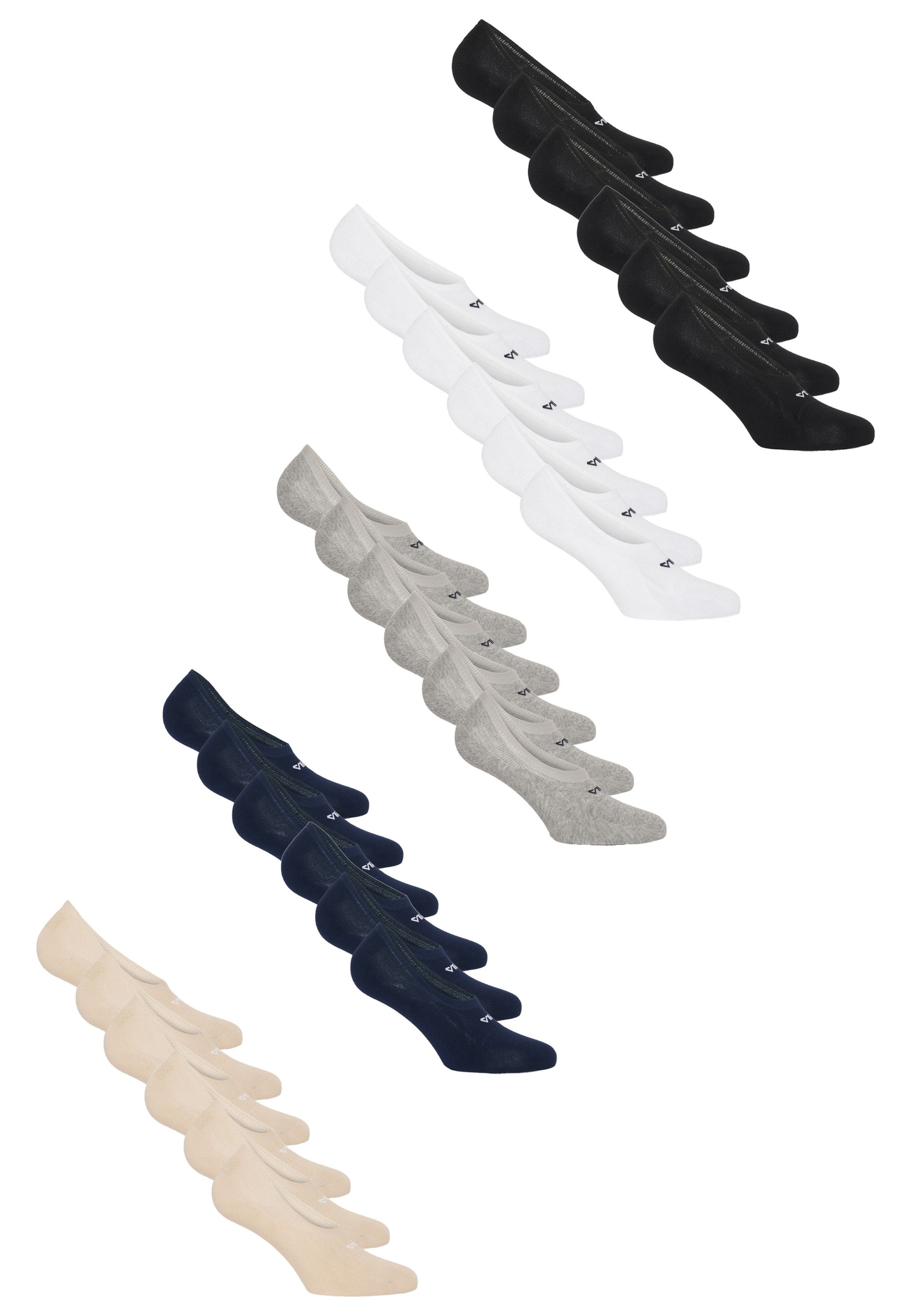 FILA Ankle Socks in 35-38 in Beige / Navy / Grey / Black / White, Item view