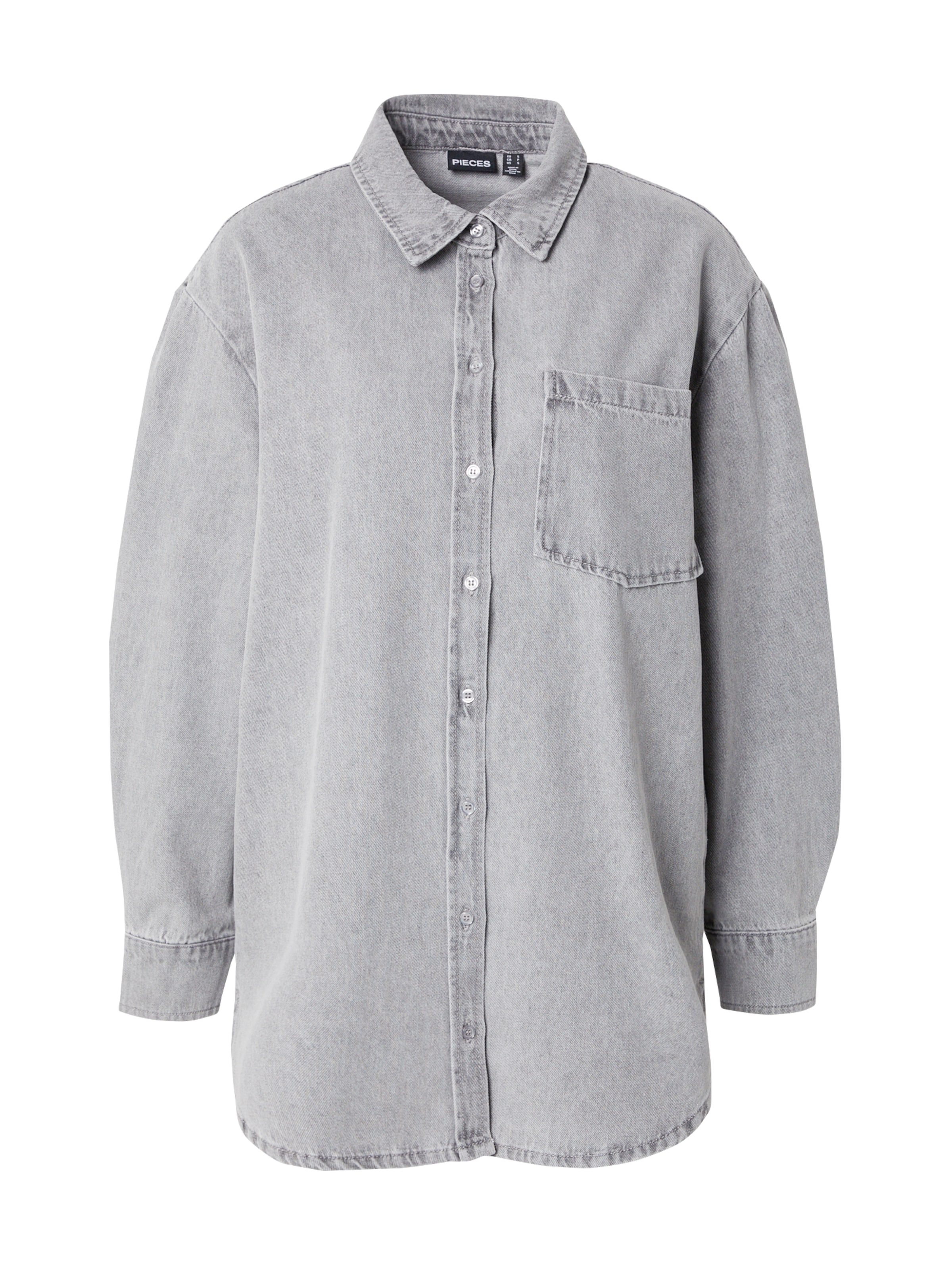 PIECES Blouse &#x27;MAISIE&#x27; in Grey: front