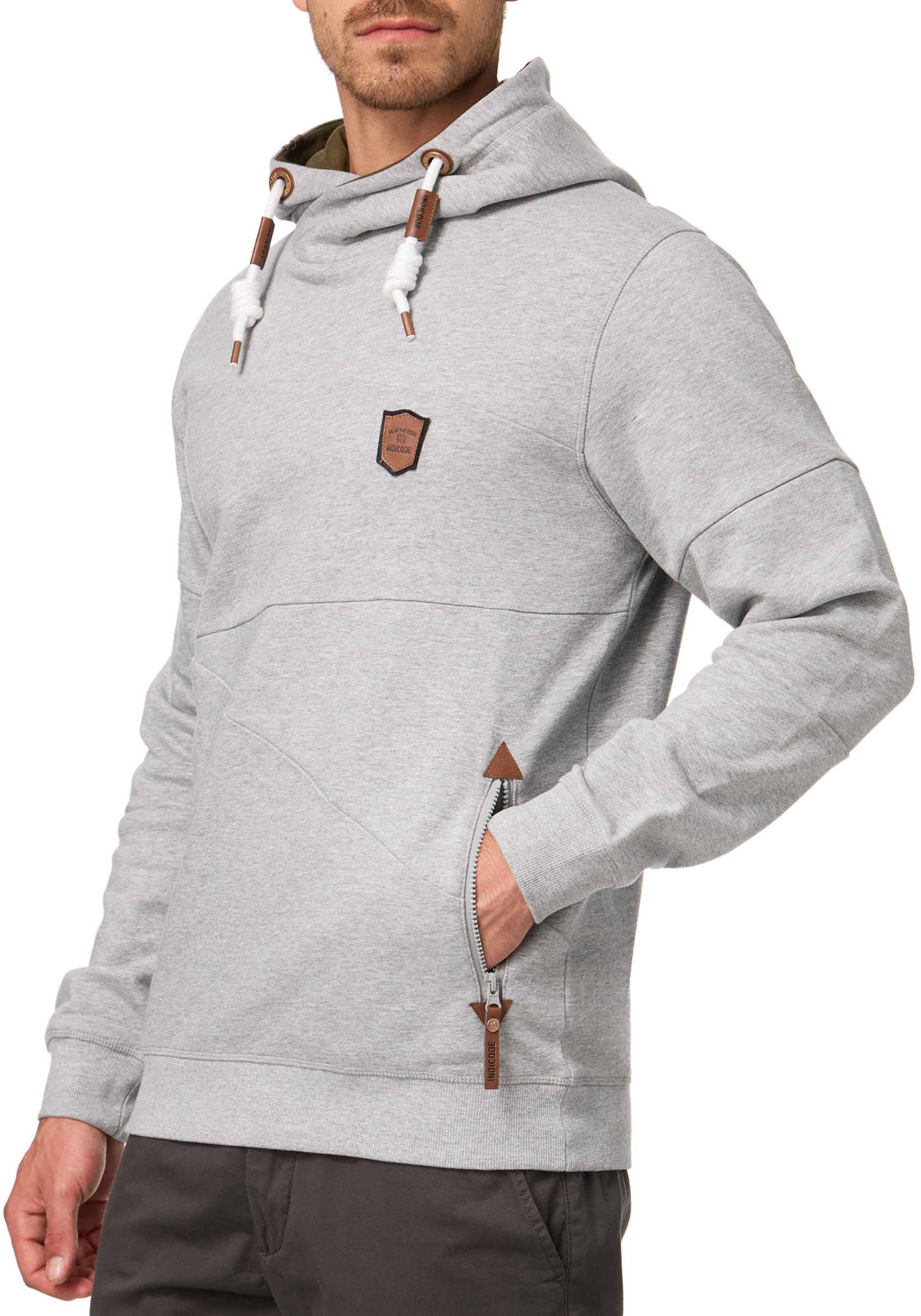 INDICODE JEANS Sweatshirt in Grau