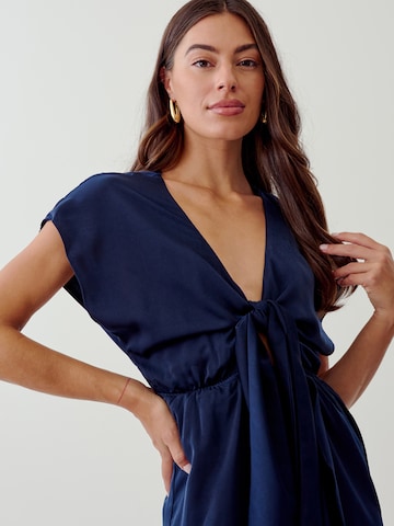 Robe de cocktail 'JAN' Tussah en bleu