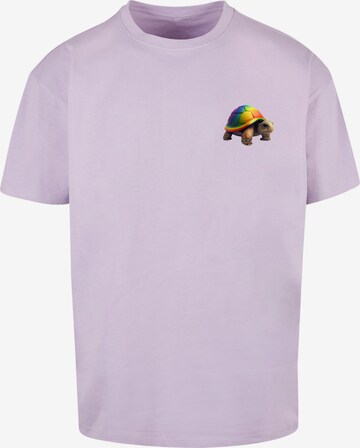 F4NT4STIC Shirt 'Rainbow Turtle' in Purple: front