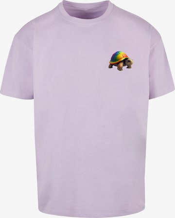 F4NT4STIC Shirt 'Rainbow Turtle' in Lila: predná strana