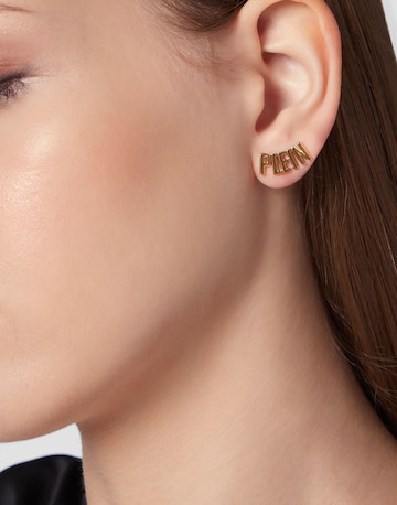 Philipp Plein - Brincos 'Skull' em ouro