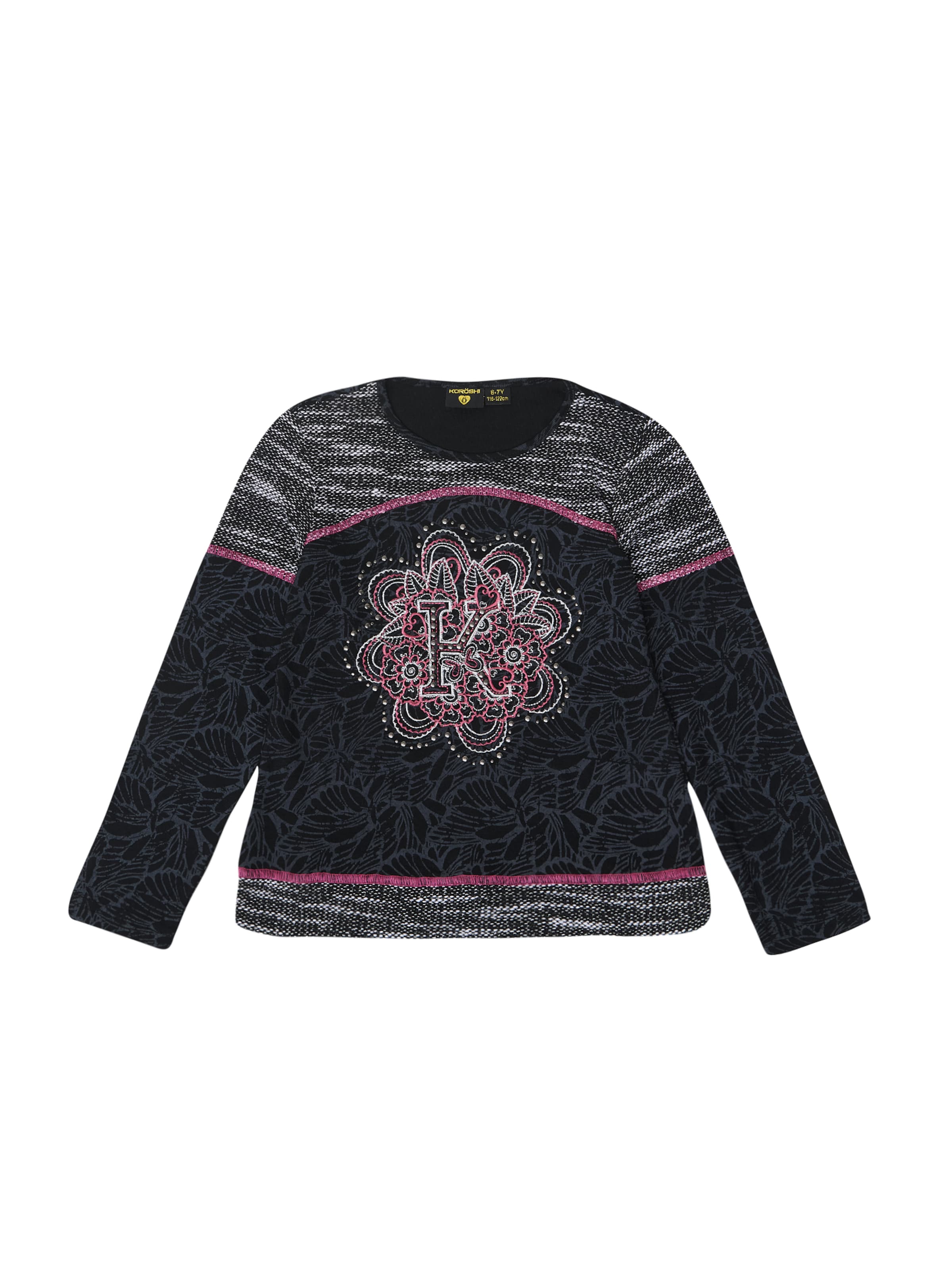 T-Shirt KOROSHI en noir : devant