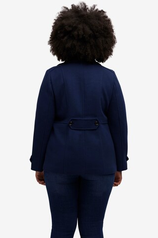 Ulla Popken Between-Seasons Coat in Blue