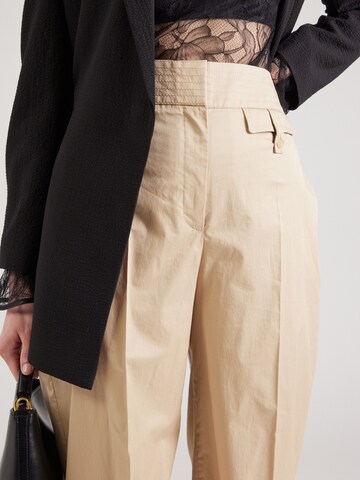 BOSS Wide Leg Bukser med fals 'Tiana6' i beige