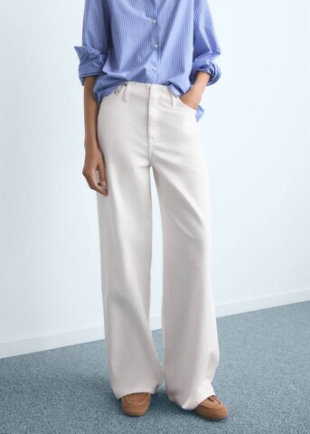 MANGO Wide Leg Jeans in Weiß