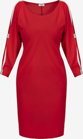 Robe de cocktail Karko en rouge : devant