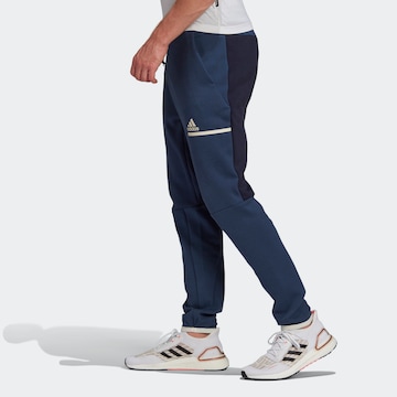 ADIDAS PERFORMANCE Tapered Sports trousers 'ZNE' in Blue