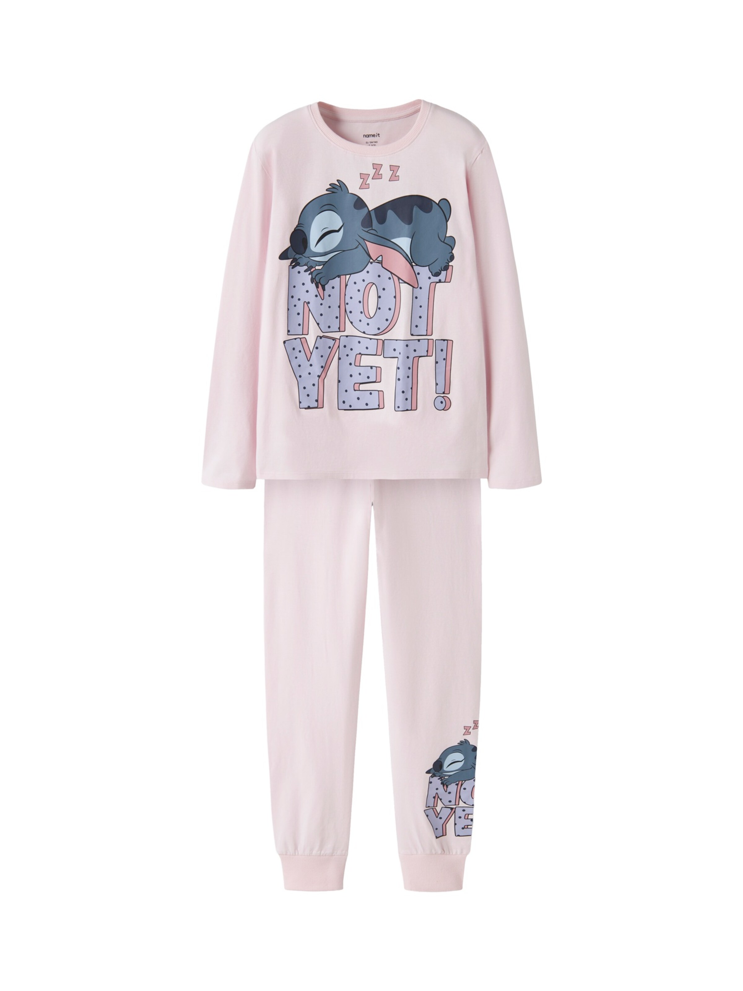 NAME IT Nachtkledij 'NKFANDA STITCH' in Roze: voorkant