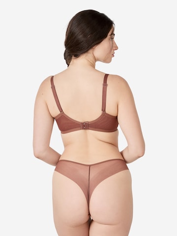 ETAM T-Shirt BH 'Pure Mesh' in Braun