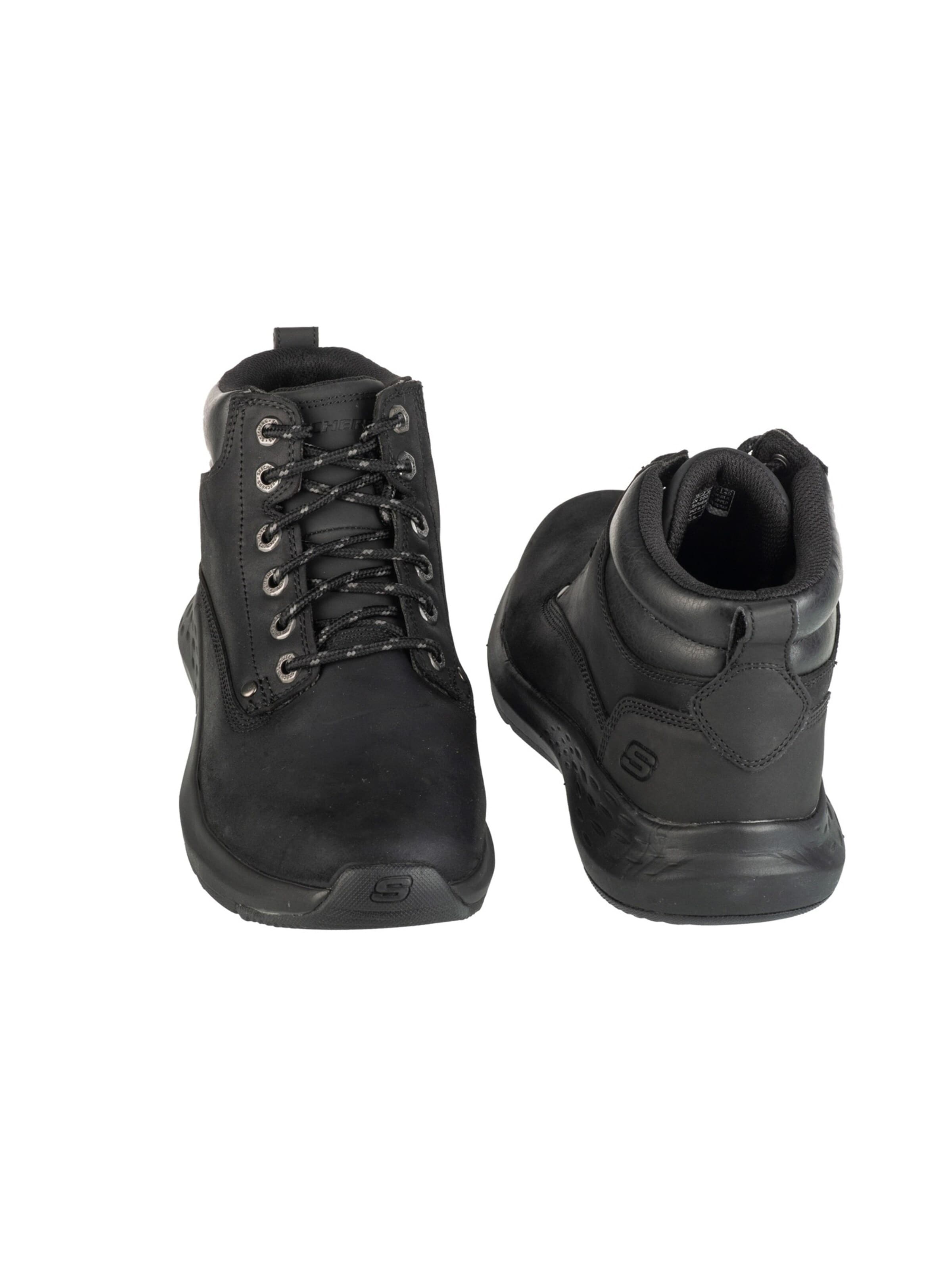 SKECHERS Veterboots in Zwart