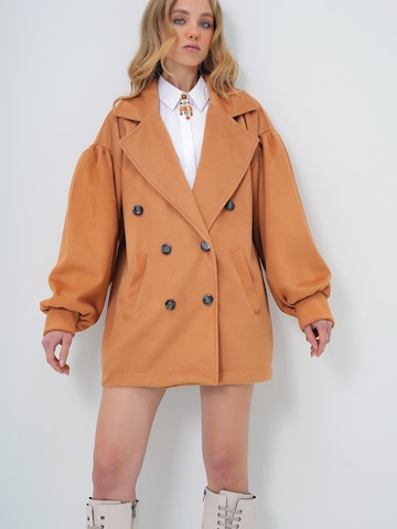 Trend Alaçatı Stili Mantel in Braun