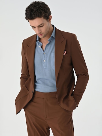 Coupe slim Veste de costume Antioch en marron