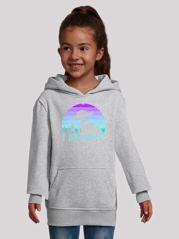Sweat-shirt 'I BELIEVE UFO Alien Raumschiff Retro' F4NT4STIC en gris : devant
