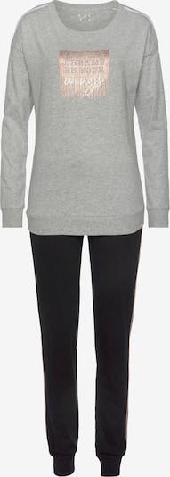 VIVANCE Pyjama 'Dreams' värissä kulta / harmaa / musta, Tuotenäkymä