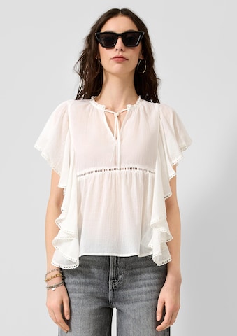 QS Blouse in Beige: voorkant