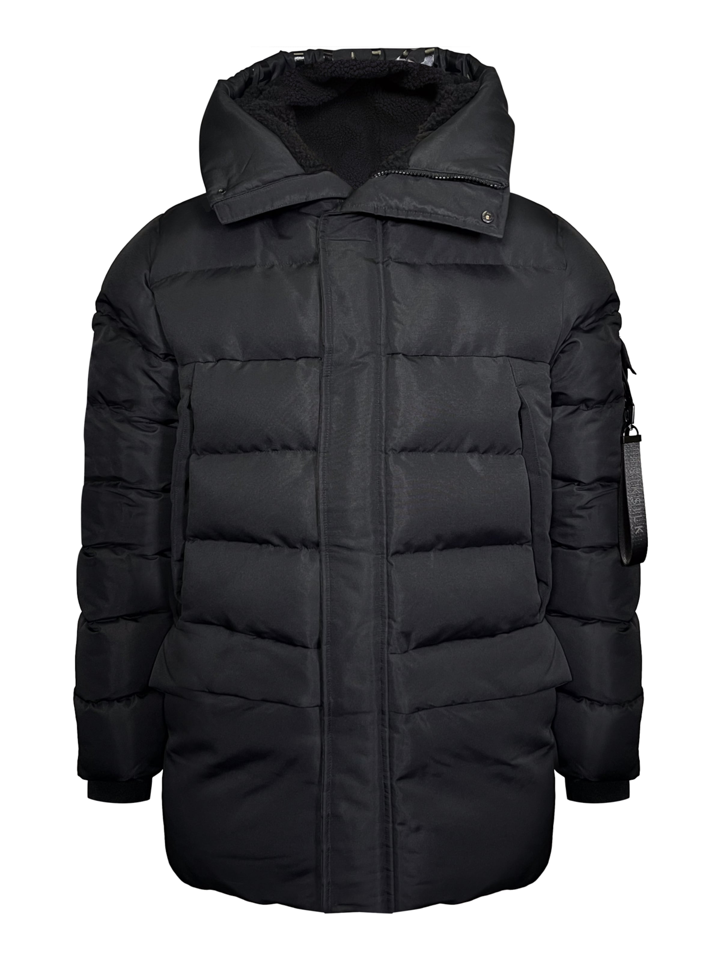 Giacca invernale di SikSilk in nero: frontale