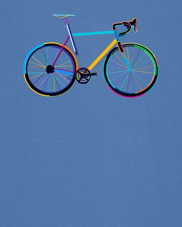Watapparel T-Shirt ' Fahrrad by night ' in Blau