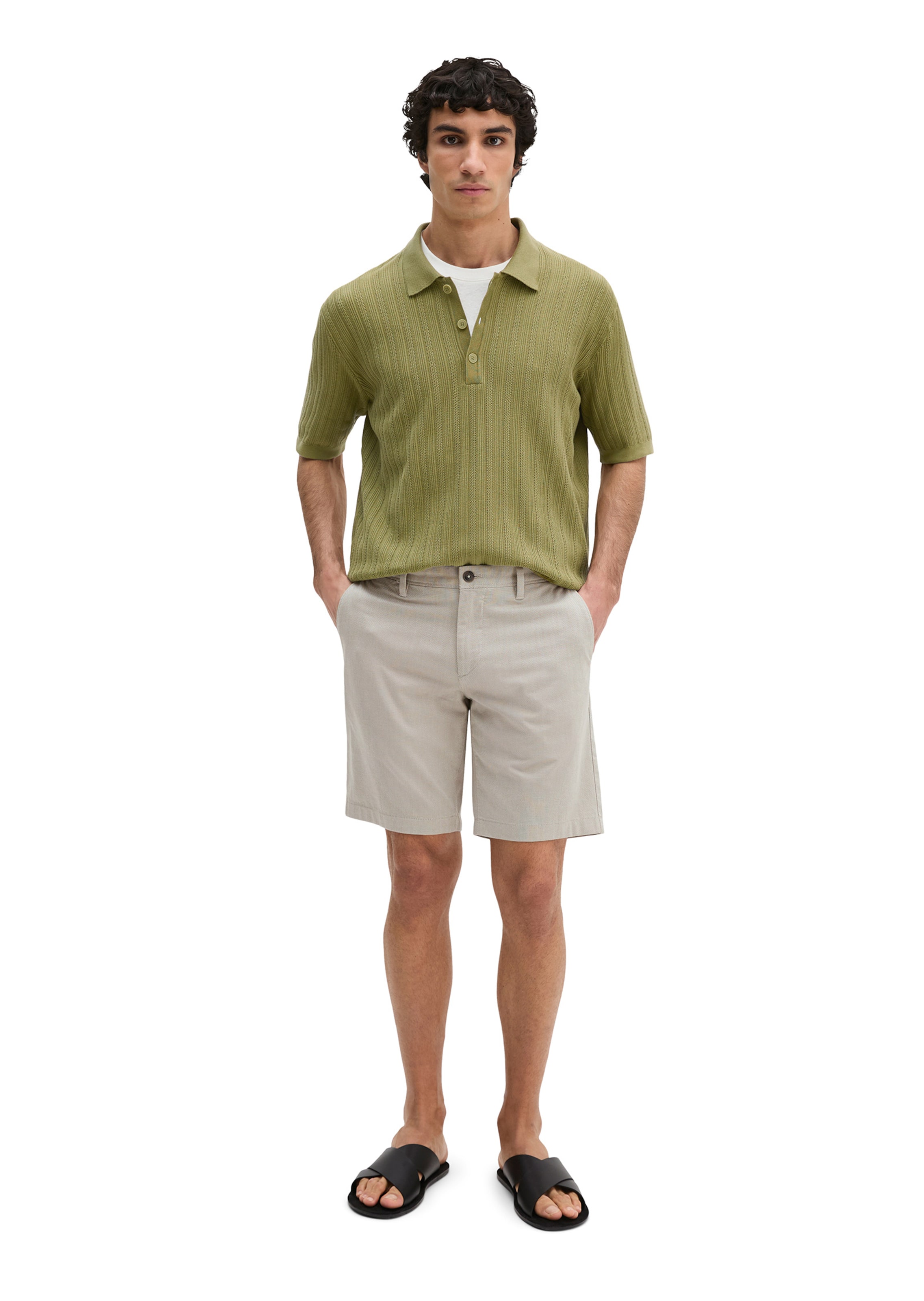 Marc O'Polo Slimfit Hose in Grau: Vorderseite