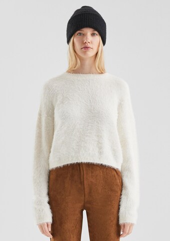 Pull-over QS en beige : devant
