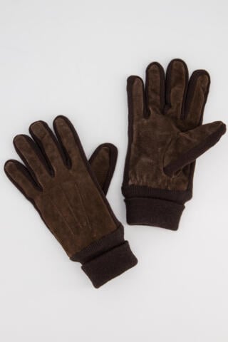 JP1880 Full Finger Gloves in Brown: front