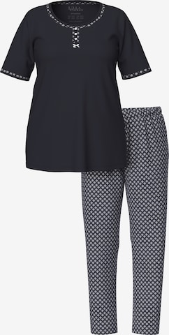 Ulla Popken Pyjama in Schwarz: Vorderseite