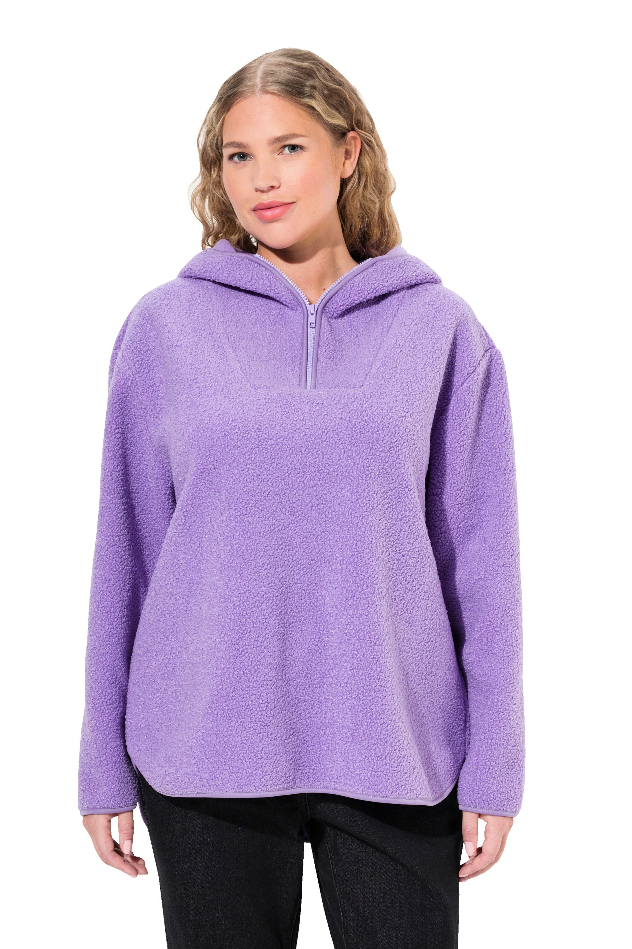 Ulla Popken Sweatshirt in Lila: voorkant