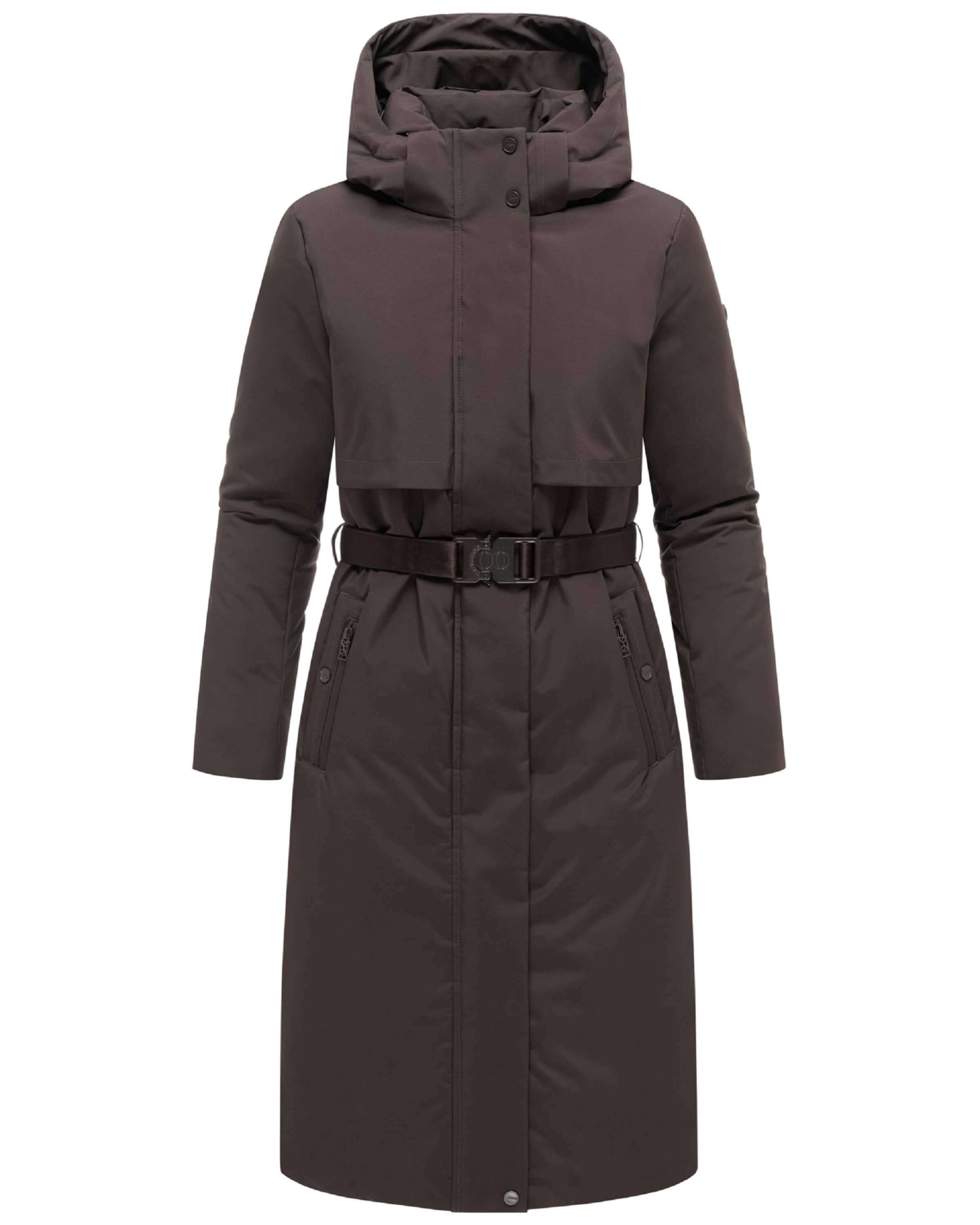 Manteau d’hiver 'Waldbummler 14' NAVAHOO en marron : devant