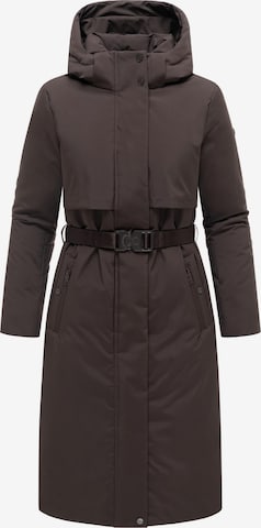 Manteau d’hiver 'Waldbummler 14' NAVAHOO en marron : devant
