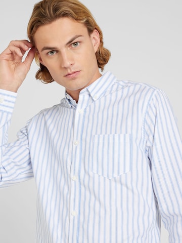 Only & Sons Regular fit Button Up Shirt 'ALVARO' in Blue