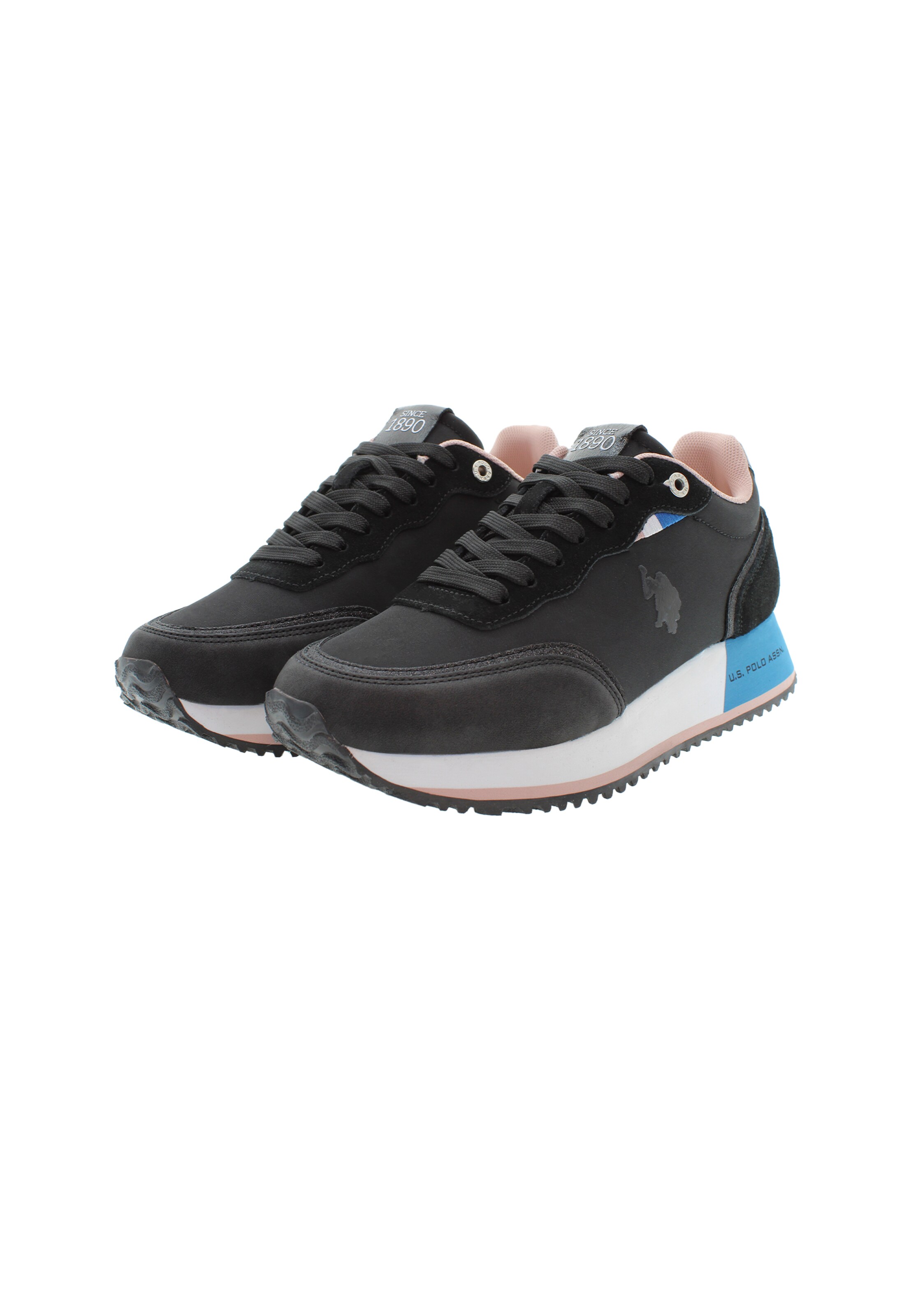 U.S. POLO ASSN. Sneakers laag in Zwart