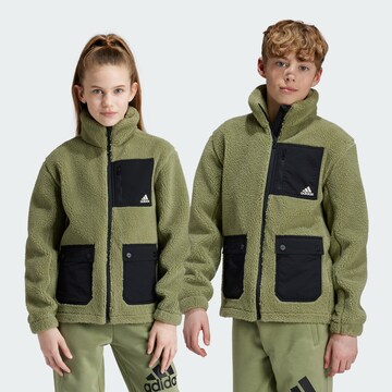 Veste en polaire fonctionnelle ADIDAS SPORTSWEAR en vert : devant