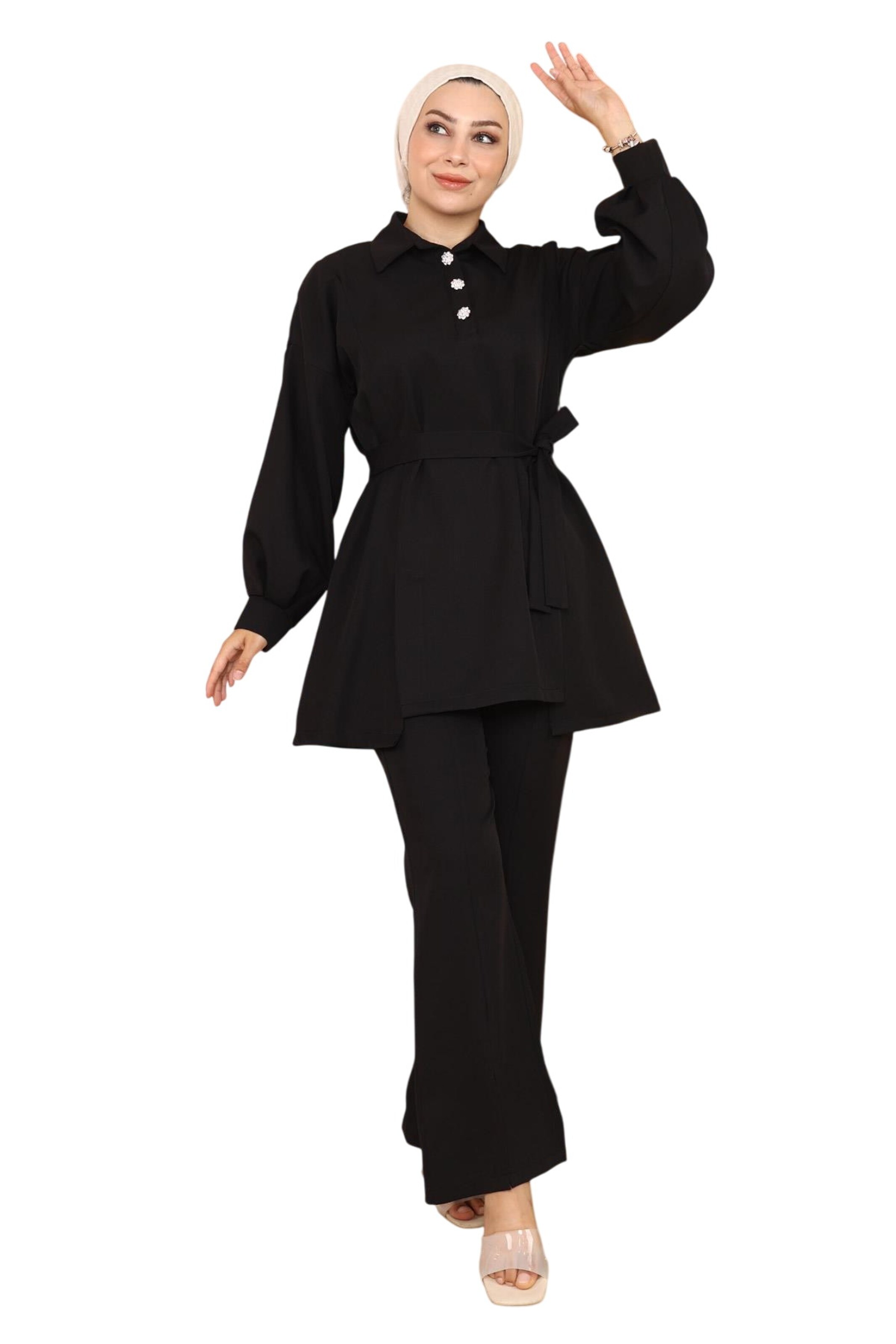 MODAMIHRAM Broekpak in Zwart: voorkant