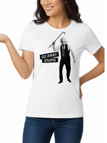 MAKAYA Shirt 'Go Away..' in White