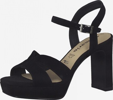 TAMARIS Strap Sandals in Black: front