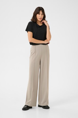 Kaffe Wide leg Broek 'Thea' in Grijs