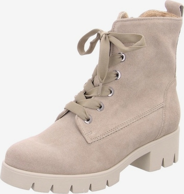 GABOR Lace-up bootie in Beige: front