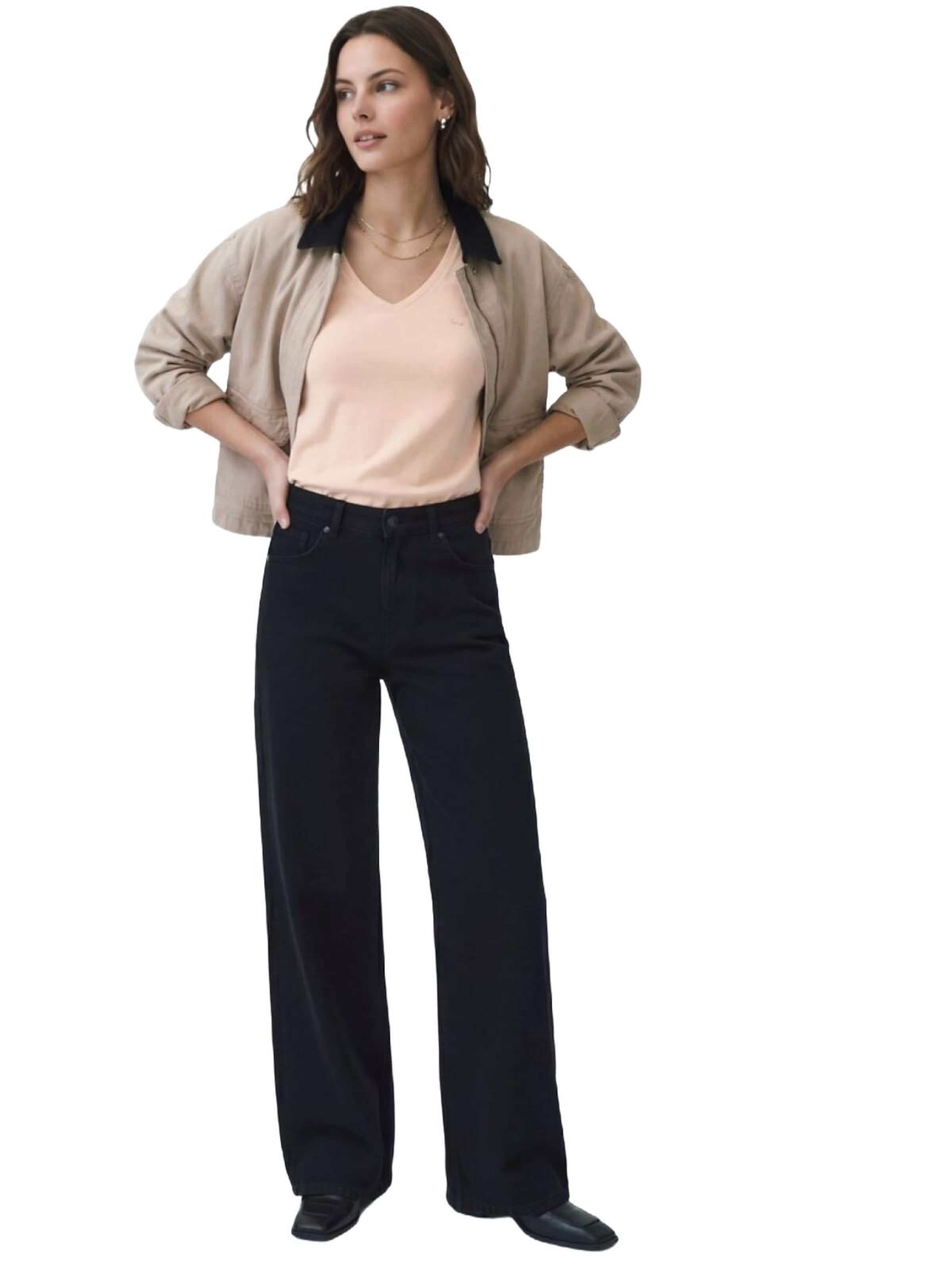 LTB Jeans Shirt 'LTB Jeans Damen-T-Shirt mit V-Ausschnitt' in L in Light beige, Item view
