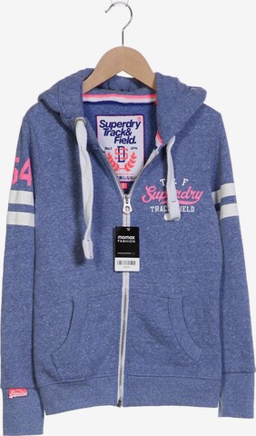 Superdry Sweatshirt & Zip-Up Hoodie in XS in Blue: front