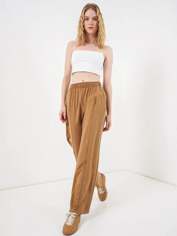 Wide Leg Pantalon Bigdart en marron