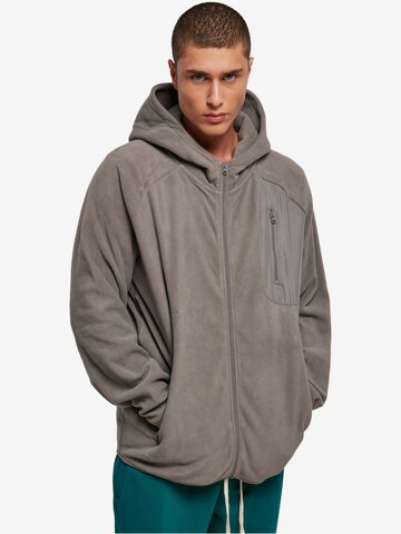 Urban Classics Fleece jacket 'Polar' in Grey: front