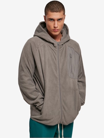 Urban Classics Fleece Jacket 'Polar' in Grey: front