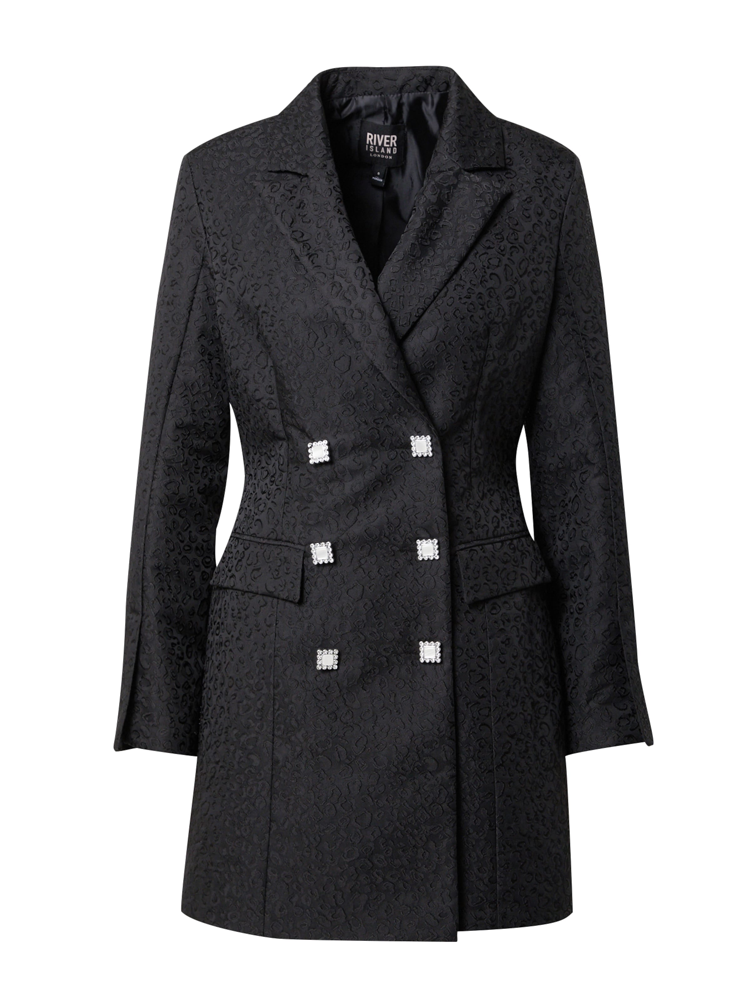 River Island Obleka | črna barva: sprednja stran