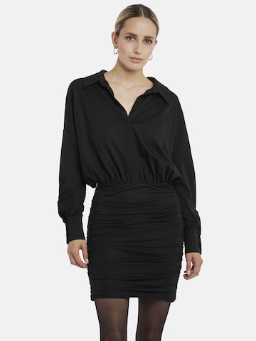 Robe-chemise Nicowa en noir : devant